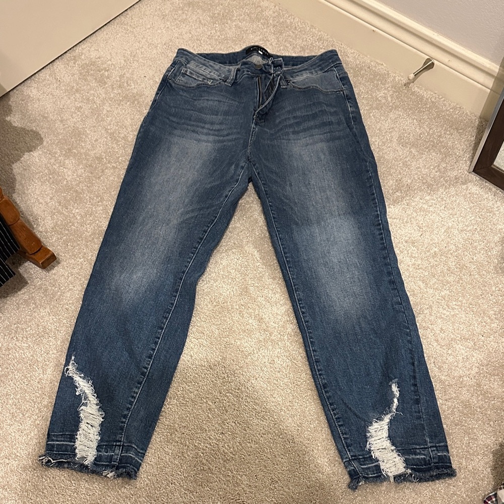 Women's Straight Leg Jeans - Blue